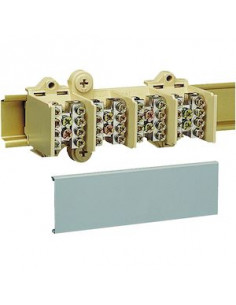 Bloc jonction 4 Pôles 2X25 et 4X16 avec couvercle de protection HAGER K024