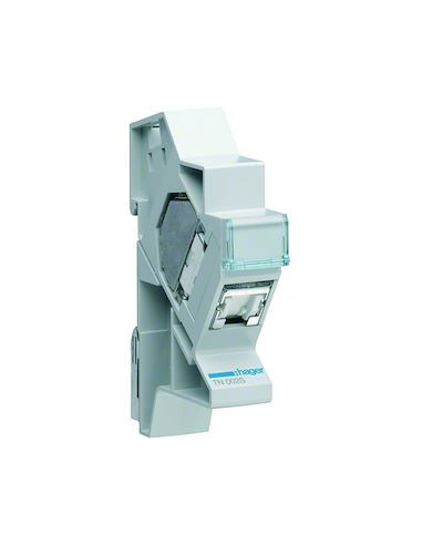 Connecteur RJ45 catégorie 6 pour Grade 3 avec support modulaire HAGER TN002S
