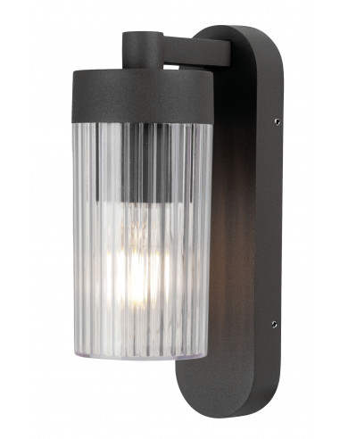 LILI Applique Mur Ext. IP44 IK04 noir E27 40W max. Lpe non incl. ARIC 3167