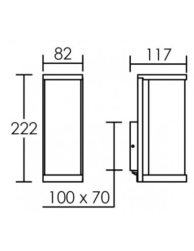 MAGALI Applique Mur Ext. IP44 IK04 noir E27 60W max. Lpe non incl. ARIC 3169