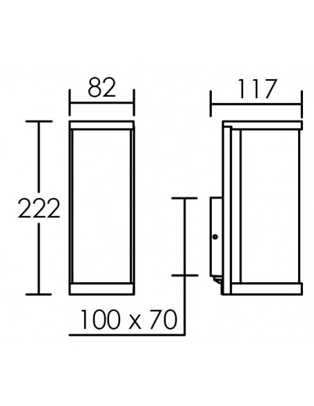 MAGALI Applique Mur Ext. IP44 IK04 noir E27 60W max. Lpe non incl. ARIC 3169