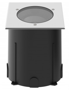 LUMISOL 175 Enc.Sol Ext. IP67 IK10 inox 316L carré LED 9,6W 15° 4000K 1300lm ARIC 51916 2