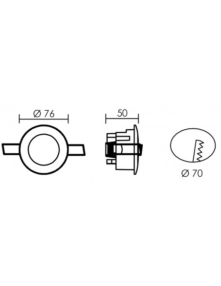 Détecteur/Sensor infrarouge encastré plafond ultra plat IP20/65 1000W max ARIC 52085