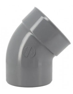 Coude mâle femelle 45° diamètre 160mm NICOLL CZ4 2