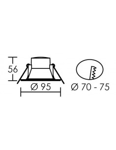 Spot Encastré fixe blanc LOKI LED 6W 100° 600lm 3000/4000K (CCT) ARIC 50951 2
