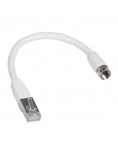 Cordon de brassage 1 embout coaxial et 1 embout RJ45 longueur 0,3m LEGRAND 413206