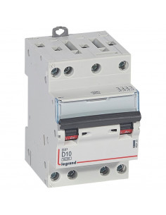 Disjoncteur DX³6000 arrivée haute départ bas à vis 4 Pôles 400V 10A courbe D pour peigne HX³ optimisé LEGRAND 408125 2