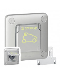 Prise de recharge pour VE Green'up Access avec volet IP55 IK10 Fixation saillie/encatrée Modes 1 ou 2 16A 230V LEGRAND 077897