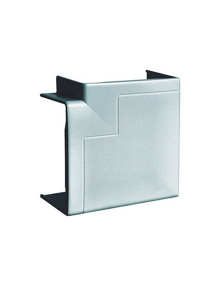 Angle plat pour goulotte d'installation GBA 50x85mm PVC couleur Alu HAGER GBD500855ALU