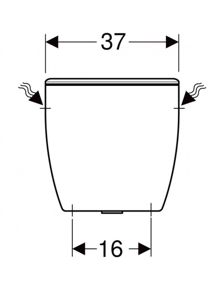 Réservoir apparent BASTIA blanc 3/6l GEBERIT 00382510000640
