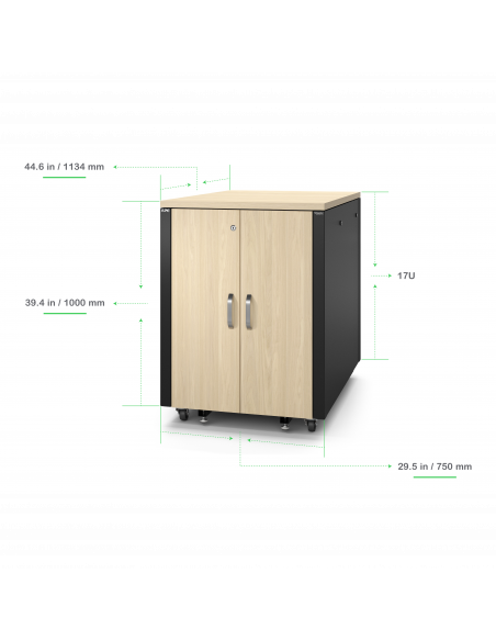 APC NetShelter Rack informatique insonorisé 17U Finition Erable SCHNEIDER AR4017IA