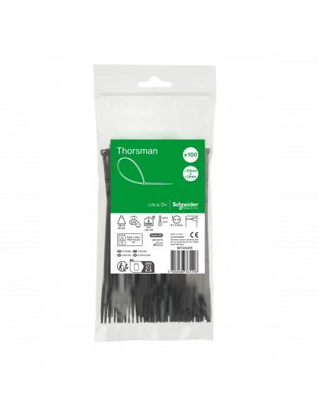 Thorsman colliers de serrage 150x3.6 Noir 100p SCHNEIDER IMT46406