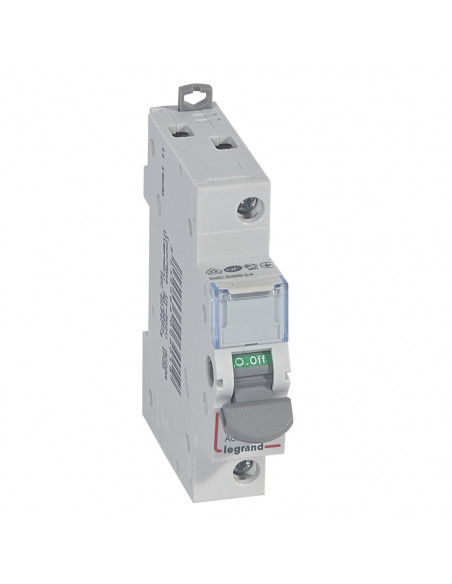 Interrupteur-sectionneur DX³-IS 1 Pole 250V~ 20A 1 module LEGRAND 406401