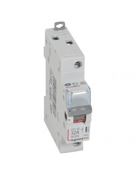 Interrupteur-sectionneur DX³-IS 1 Pôles 250V~ 32A 1 module LEGRAND 406403