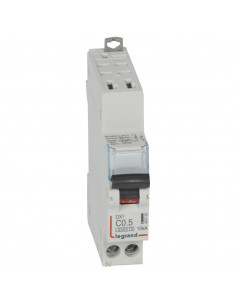 Disjoncteur DX³6000 10kA arrivée haute automatique départ bas à vis U+N 230V~ 0,5A 10 kA courbe C 1 module LEGRAND 407705 2