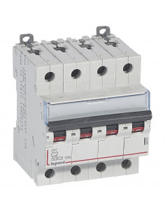 Disjoncteur DX³6000 10kA arrivée haute et départ bas à vis 4 Pôles 400V 2A courbe C pour peigne HX³ traditionnel LEGRAND 407891 2
