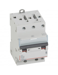 Disjoncteur DX³6000 arrivée haute et départ bas à vis 3 Pôles 400V~ 32A courbe D pour peigne HX³ optimisé LEGRAND 408071