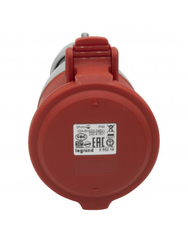 Prise mobile P17 IP44 32A - 380V~ à 415V~ 3P+N+T LEGRAND 555219