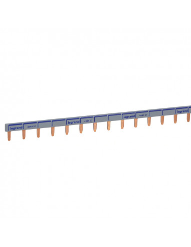 Peigne d'alimentation HX³ 1P universel Ph+N L.1m entraxe dents 1 module LEGRAND 404937