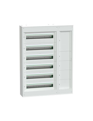 PrismaSeT S coffret saillie plastique & métal 6 rangées 24 modules avec Gaine latérale SCHNEIDER LVSSD624