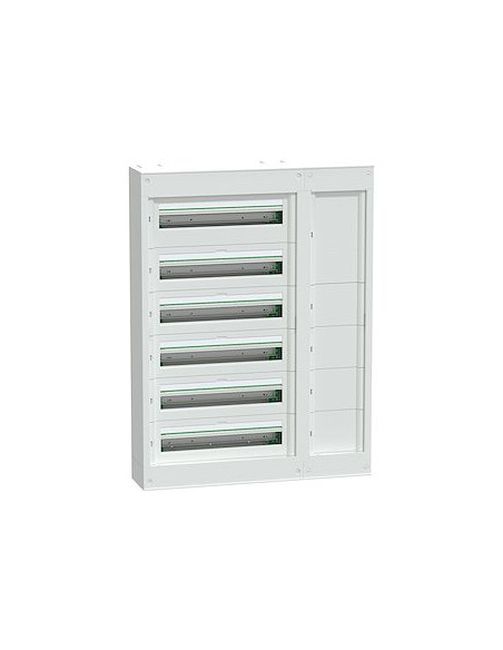 PrismaSeT S coffret saillie plastique & métal 6 rangées 24 modules avec Gaine latérale SCHNEIDER LVSSD624