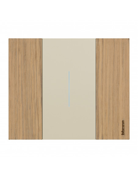 Enjoliveur Living Now with Netatmo pour interrupteur variateur 2 modules sable BTICINO BTKM33M2