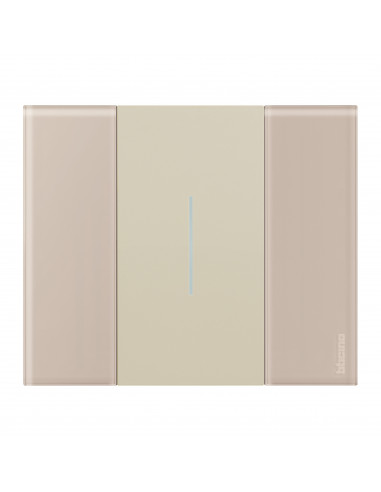 Enjoliveur Living Now with Netatmo pour interrupteur variateur 2 modules sable BTICINO BTKM33M2