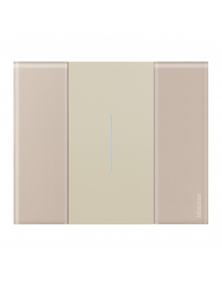 Enjoliveur Living Now with Netatmo pour interrupteur variateur 2 modules sable BTICINO BTKM33M2