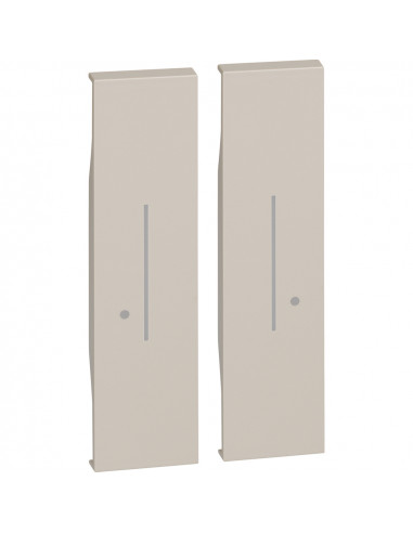 Enjoliveur Living Now with Netatmo pour commande sans fil double 2 modules-sable BTICINO BTKM36M2