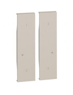 Enjoliveur Living Now with Netatmo pour commande 4 scenarios 2 modules sable BTICINO BTKM37M2
