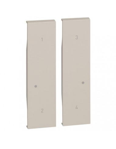 Enjoliveur Living Now with Netatmo pour commande 4 scenarios 2 modules sable BTICINO BTKM37M2