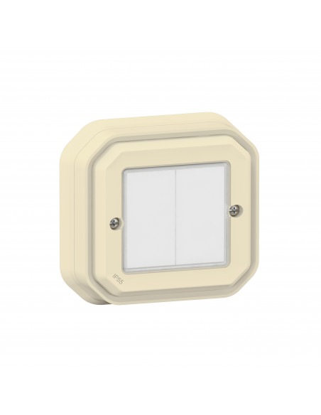 Commande double Self-e pour éclairage et prise Plexo with Netatmo complet sable LEGRAND 069857L