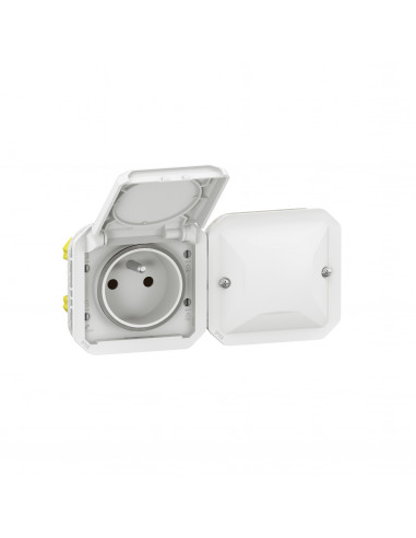 Prise de courant connectée Plexo with Netatmo 2 postes blanc LEGRAND 069882L