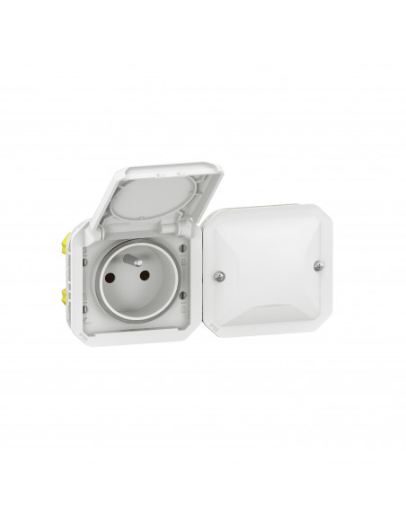 Prise de courant connectée Plexo with Netatmo 2 postes blanc LEGRAND 069882L