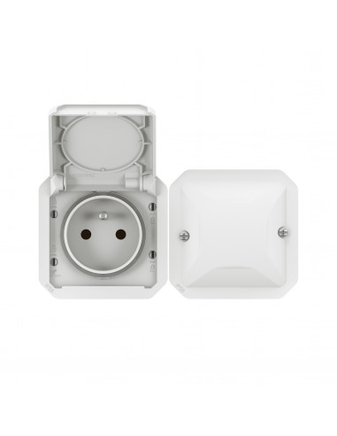 Prise de courant connectée Plexo with Netatmo 2 postes blanc LEGRAND 069882L