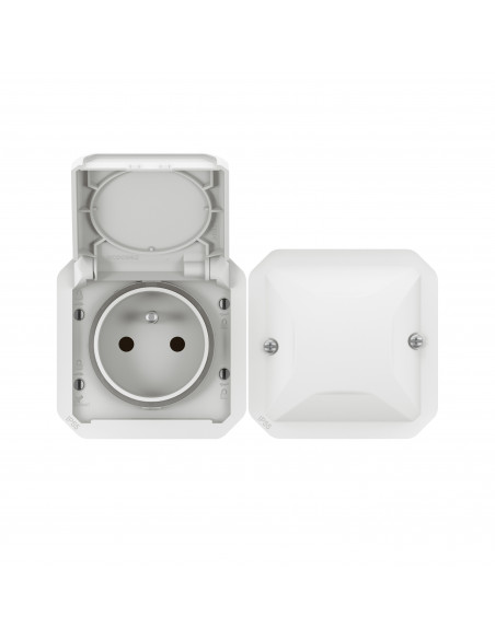 Prise de courant connectée Plexo with Netatmo 2 postes blanc LEGRAND 069882L