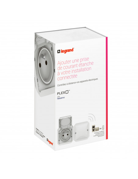 Prise de courant connectée Plexo with Netatmo 2 postes blanc LEGRAND 069882L