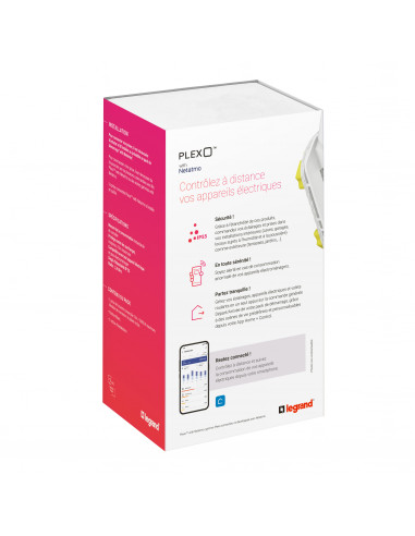 Prise de courant connectée Plexo with Netatmo 2 postes blanc LEGRAND 069882L