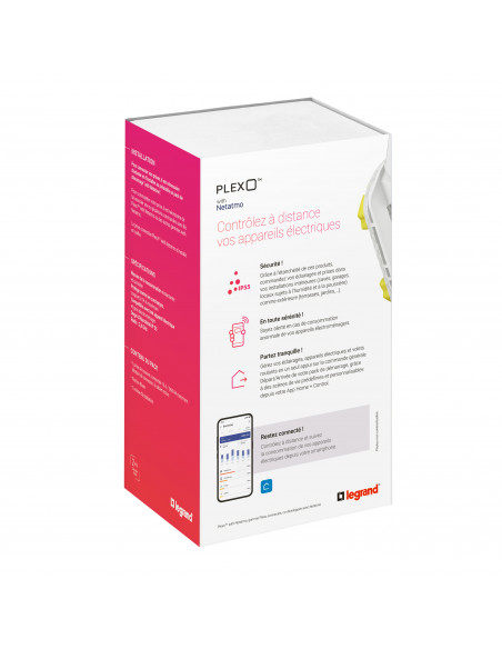 Prise de courant connectée Plexo with Netatmo 2 postes blanc LEGRAND 069882L