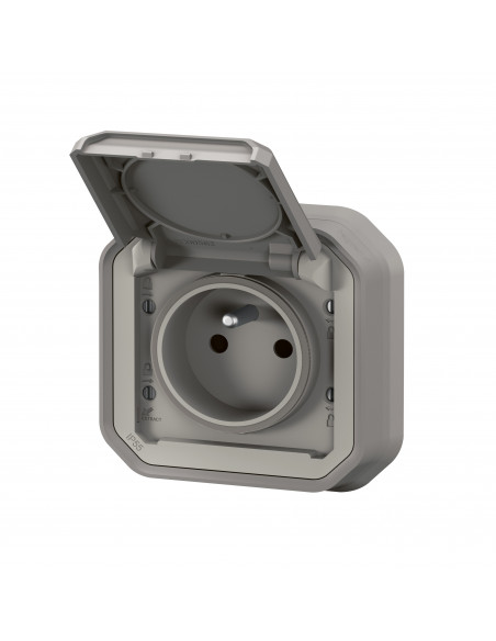 Plexo prise de courant standard F B gris encastré LEGRAND 070031L