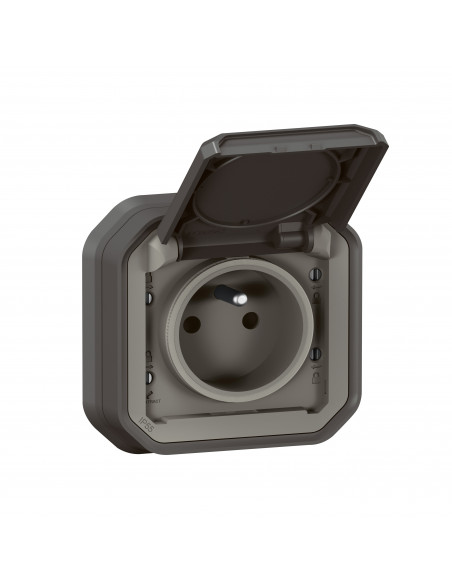 Plexo prise de courant standard F B Anthracite encastré LEGRAND 070038L