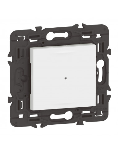 Interrupteur connecté Mosaic blanc, sans neutre, vocal, app smartphone, LED. LEGRAND 077703L