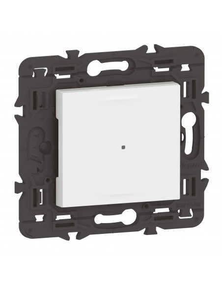 Interrupteur connecté Mosaic blanc, sans neutre, vocal, app smartphone, LED. LEGRAND 077703L