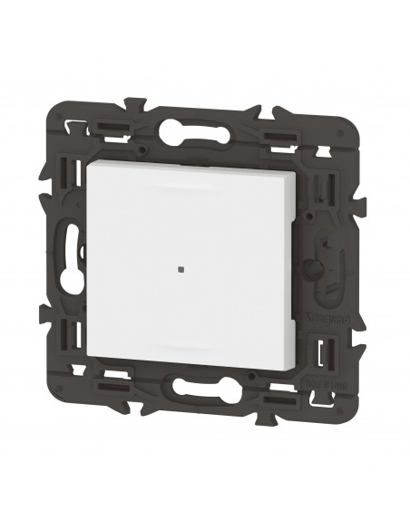 Interrupteur connecté Mosaic blanc, sans neutre, vocal, app smartphone, LED. LEGRAND 077703L