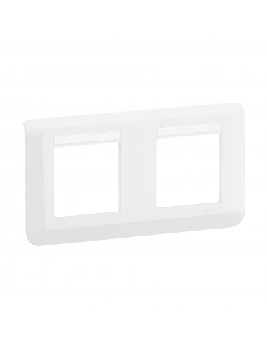 Plaque 2x2 modules horizontal porte-étiquette intégré LEGRAND 078852L