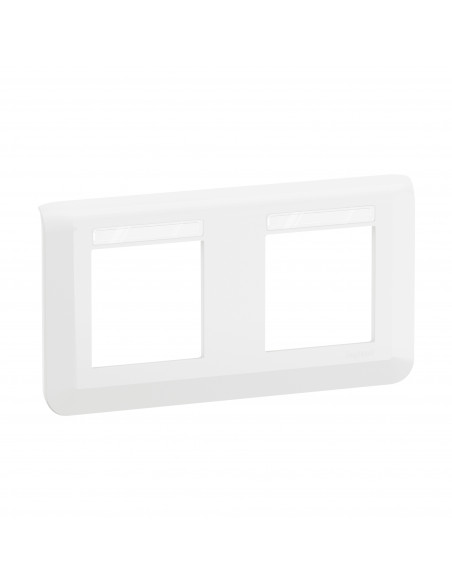 Plaque 2x2 modules horizontal porte-étiquette intégré LEGRAND 078852L