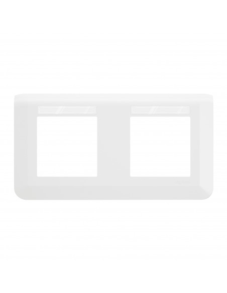 Plaque 2x2 modules horizontal porte-étiquette intégré LEGRAND 078852L