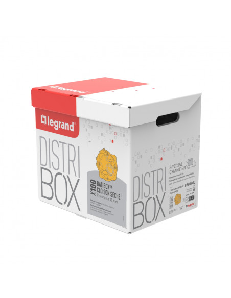 Distribox cloisons sèches lot de 100 boîtes cloisons sèches profondeur 40mm LEGRAND 080008L