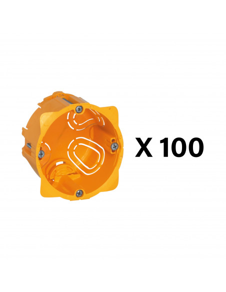 Distribox cloisons sèches lot de 100 boîtes cloisons sèches profondeur 50mm LEGRAND 080009L
