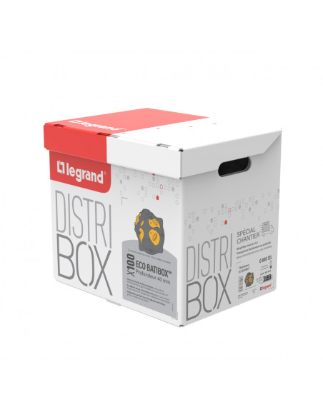 Distribox Eco Batibox Lot de 100 boîtes Eco Batibox profondeur 40mm LEGRAND 080012L